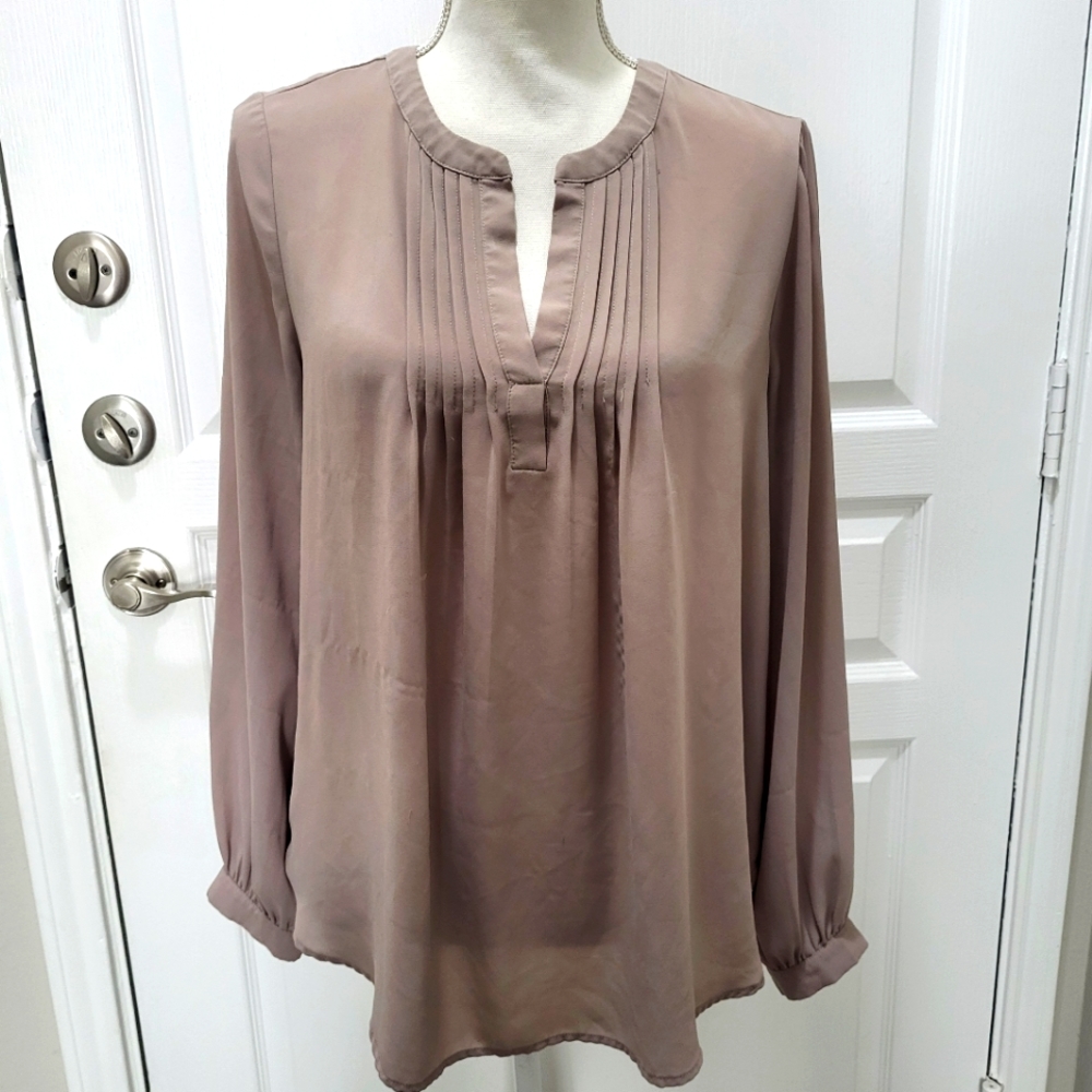 Bellatrix Tan Long Sleeve Blouse medium